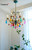 Colorful Crystal Ceiling Light – 4 Bulb Boho Style Lamp