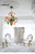 Colorful Crystal Ceiling Light – 4 Bulb Boho Style Lamp