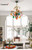 Colorful Crystal Ceiling Light – 4 Bulb Boho Style Lamp