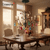 Colorful Crystal Ceiling Light – 4 Bulb Boho Style Lamp