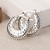 Silver Carved Hoop Earrings
