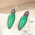 Vintage Silver Green Stone Dangle Earrings