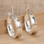 Vintage Classic Silver Glossy Hoop Earrings