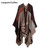 Women Plaid Thick Imitation Poncho Cashmere Cape