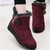 Women Snow Round Toe Flat with Winter Fur Ankle Boots