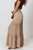 Green Boho Lace Up Bow Pleated Cotton Trouser