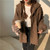 Oversize Knitted Cardigan Hooded Twist Crochet Sweater