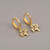 Gold Tree of Life Crystal Zircon Earrings