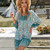 Floral Print Loose Casual Chic Long Sleeve Short Mini Dress