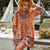Floral Print Loose Casual Chic Long Sleeve Short Mini Dress
