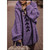 Oversize Solid Tie Rope Pullover Loose Thick Sweater