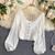 Retro Knitted Puff Long-Sleeved Tops