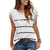 Casual Cotton Tassel Short Sleeve Top For Women