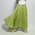 Vintage Boho Elastic Waist Pleated Cotton Linen Long Skirt