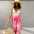 Tie Dye Yoga Elastic Waist Breathable Pants
