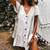 Casual Solid Color V-neck Summer Tunic Beach Dress