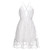 White Floral Embroidery Backless Sundress