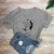 Celestial Moon Cat Witch Aesthetic T-shirt-XXL Size