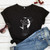 Celestial Moon Cat Witch Aesthetic T-shirt-XXL Size