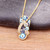 Mirco Pave Evil Eye Rhinestone Enamel Slipper Chain Necklace