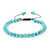 Natural Lava Blue Turquoises Beaded Braided Bracelet