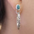 Silver Hollow Round Dangle Earrings