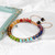 Boho Natural Stone Beaded Chakra Adjustable Bangle Bracelet