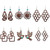 Geometric Abstract Natural Wood Earrings-1731257375