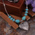 Ethnic Round Flowers Coin Carved Fashion Necklace
