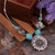 Ethnic Round Flowers Coin Carved Fashion Necklace