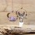Quartz Crystal Point Star/Moon Necklace