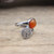 Round Gems Stone Tree of Life Open Rings