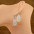 Natural Stone Quartz Tear Water Drop Hook Earrings