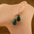 Natural Stone Quartz Tear Water Drop Hook Earrings