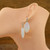 Natural Crystal Stone Olivary Hook Earrings