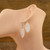 Natural Crystal Stone Olivary Hook Earrings