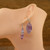 Natural Crystal Stone Olivary Hook Earrings