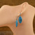 Natural Crystal Stone Olivary Hook Earrings
