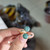 Natural Stone Round Cabochon Fashion Ring