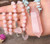 Natural 8mm Pink Quartz Double Stick Point Necklace