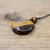 Crescent Moon Healing Crystal Reiki Amethyst Natural Stone Necklace