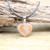 Natural Crystal Heart Shape Pendant Necklace