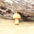 Natural Quartz Gems Mushroom Pendant Gold Chain Necklace