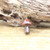 Natural Quartz Gems Mushroom Pendant Gold Chain Necklace