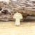Natural Quartz Gems Mushroom Pendant Gold Chain Necklace