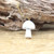 Natural Quartz Gems Mushroom Pendant Gold Chain Necklace