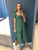 Casual Puff Sleeve Floral Print Long Slim Dress