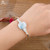 Wire Wrapped Natural Citrines Chip Beads Open Cuff Bangle Bracelet