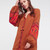 Puff Sleeve Floral Embroidery Vintage Dress