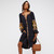 Puff Sleeve Floral Embroidery Vintage Dress